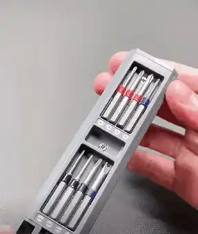 Precision screwdriver being used