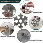 18 in 1 Multi-Purpose Snowflake Shaped Stainless Steel Screwdriver Tool U01