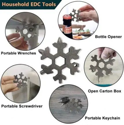 18 in 1 Multi-Purpose Snowflake Shaped Stainless Steel Screwdriver Tool U01