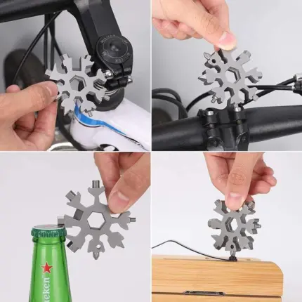 18 in 1 Multi-Purpose Snowflake Shaped Stainless Steel Screwdriver Tool U01