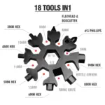 18 in 1 Multi-Purpose Snowflake Shaped Stainless Steel Screwdriver Tool U01