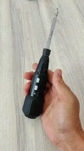 Electric screwdriver in action